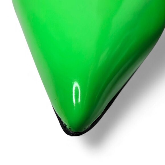 Bar III Womens Idaa Neon Green Patent Pointed Toe Dressy Ankle Strap Shoes 9.5M - Picture 8 of 11